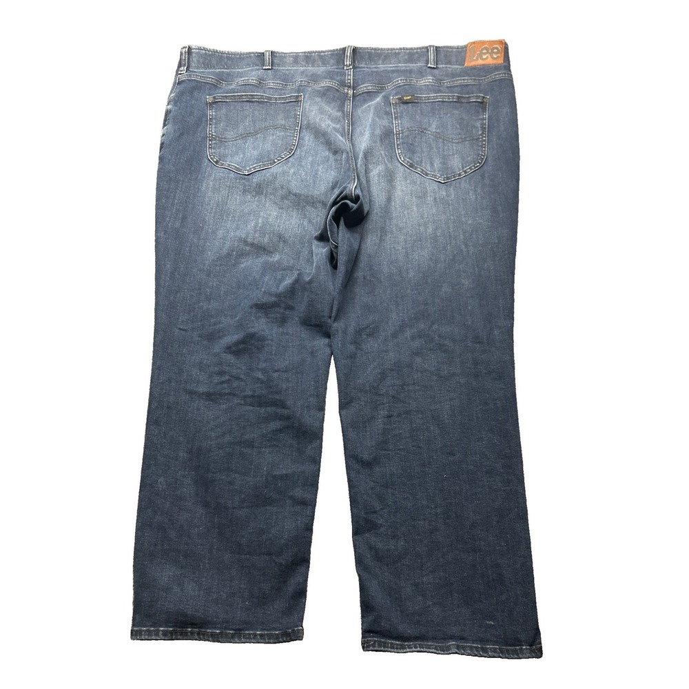 Lee Extreme Motion MVP Jeans Mens 52x29 Blue Relaxed Straight Leg 102108524
